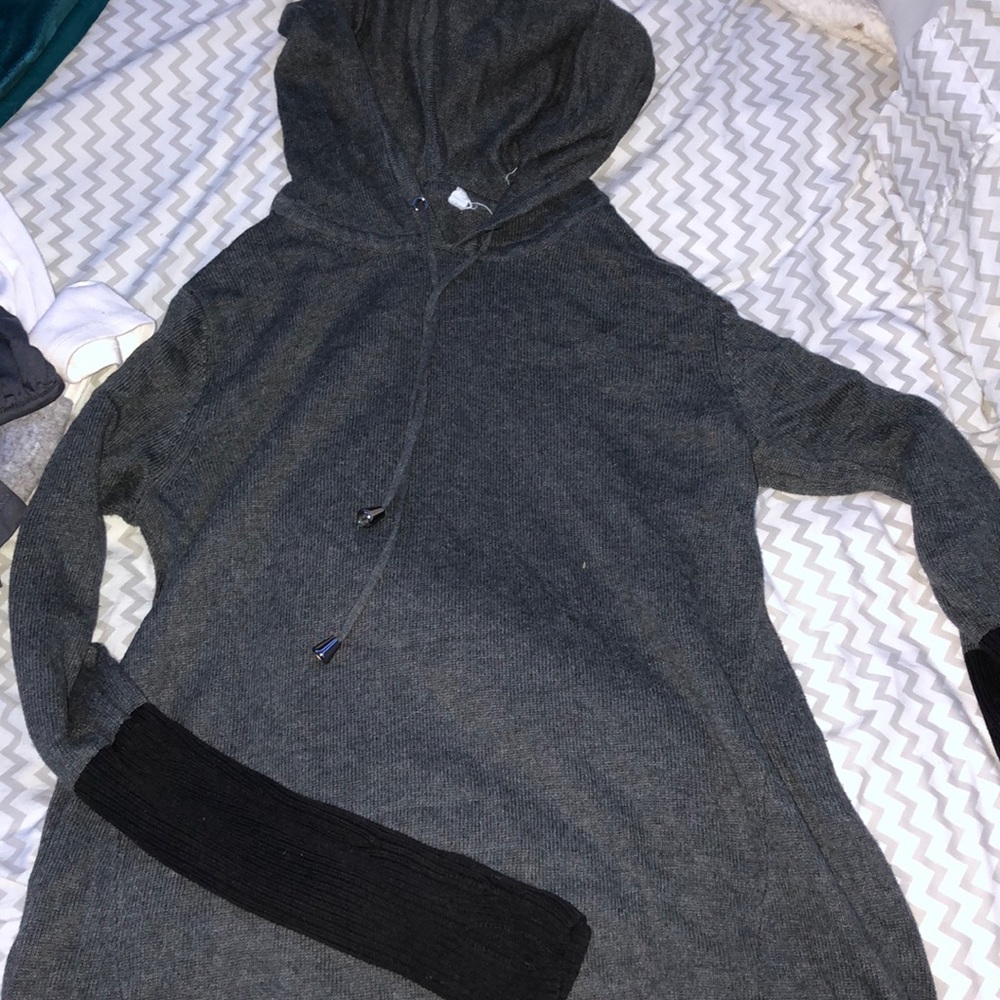 Long hoodie sweater
